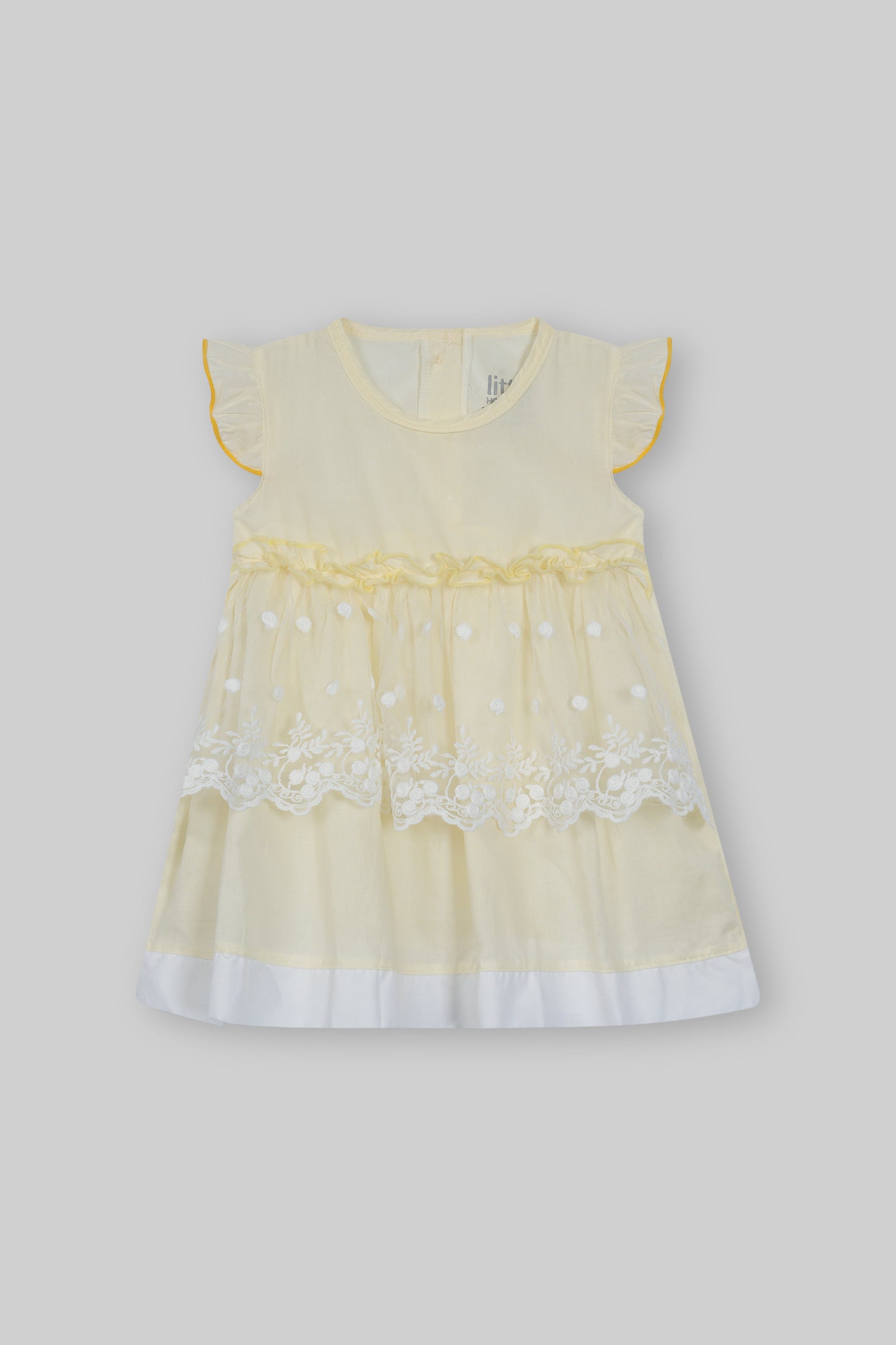 Cotton Frock & Nicker Set (Beige)