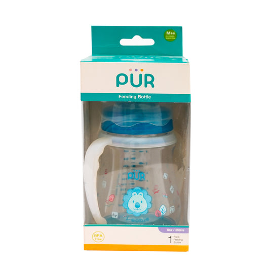 Pur feeding Bottle with Handle 9 oz/250ml (3-6 Months)