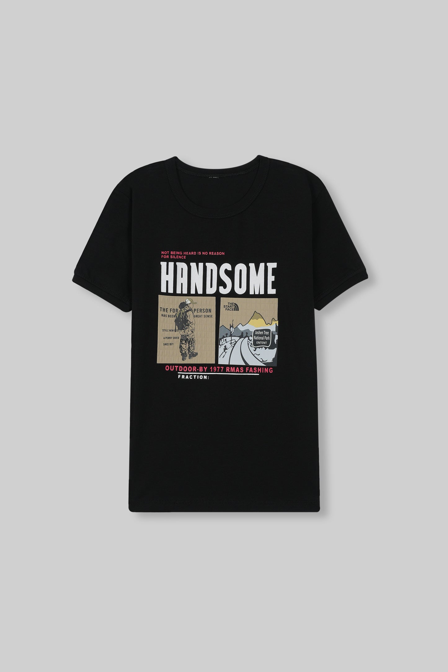 HANDSOME TEE WITH JEANS SHORTS