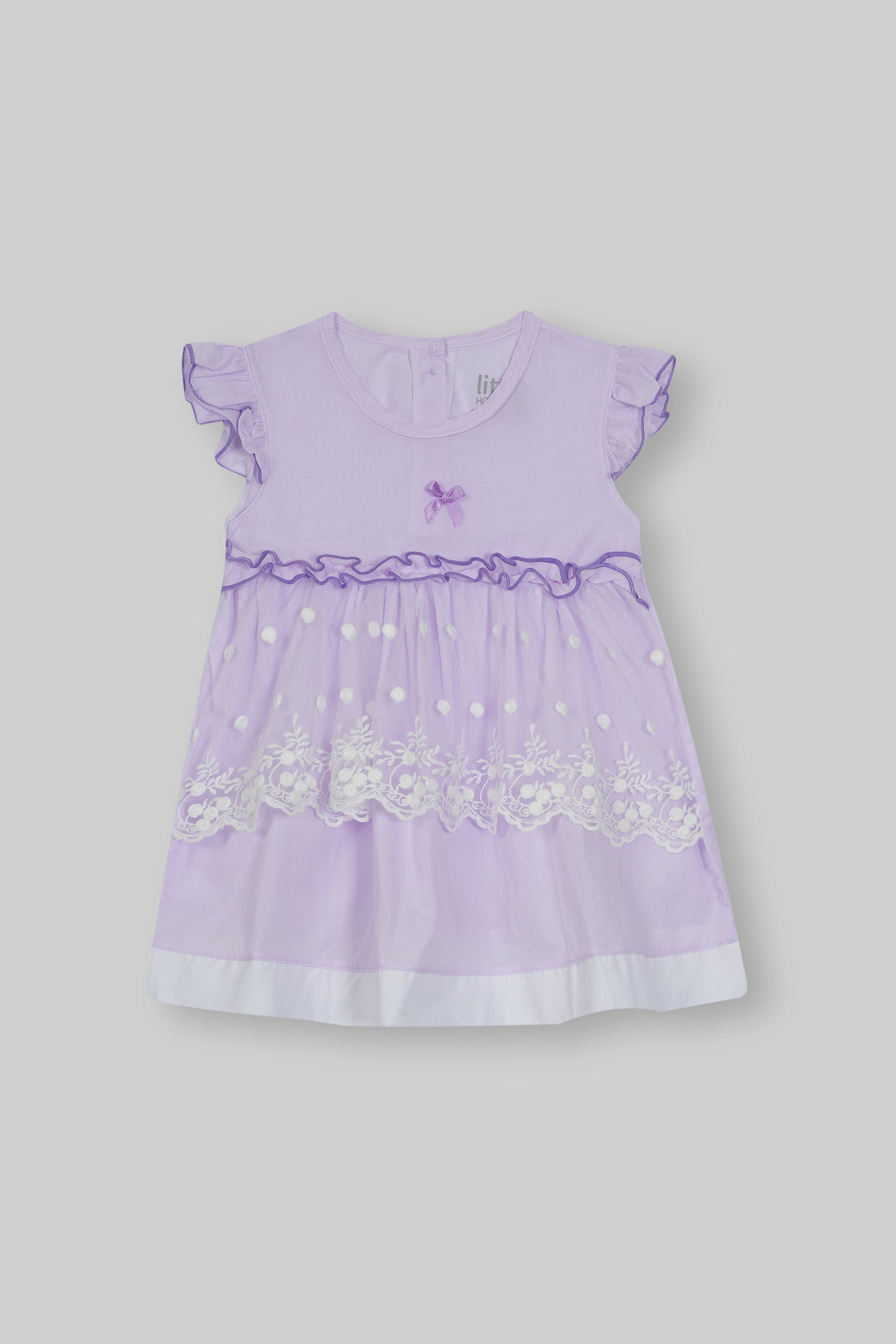Cotton Frock & Nicker Set (Purpal)
