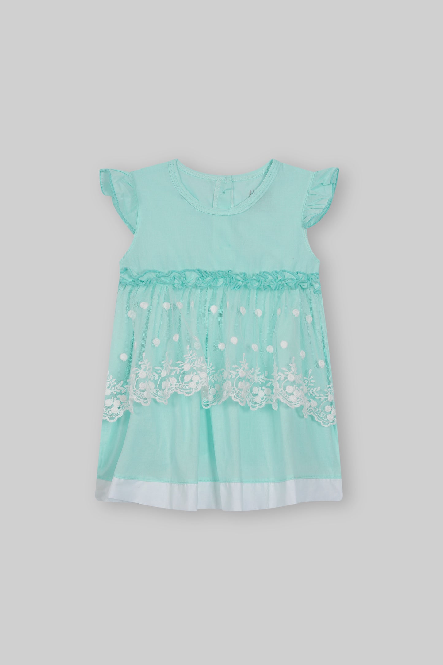 Cotton Frock & Nicker Set (Sea Green)