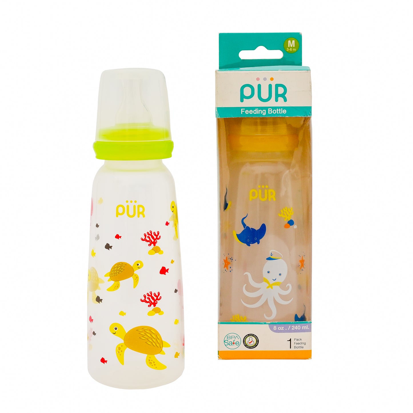 Pur feeding Bottle 8 oz/250ml (3-6 Months)