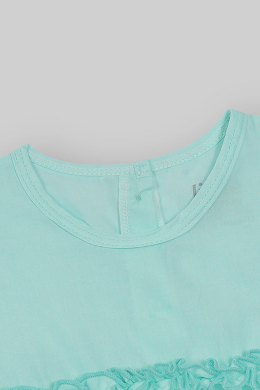 Cotton Frock & Nicker Set (Sea Green)