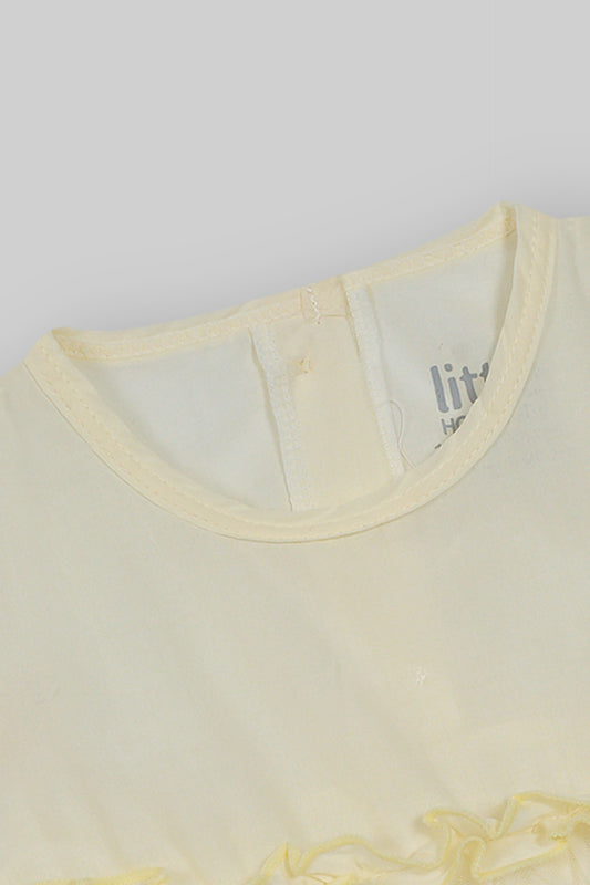 Cotton Frock & Nicker Set (Beige)