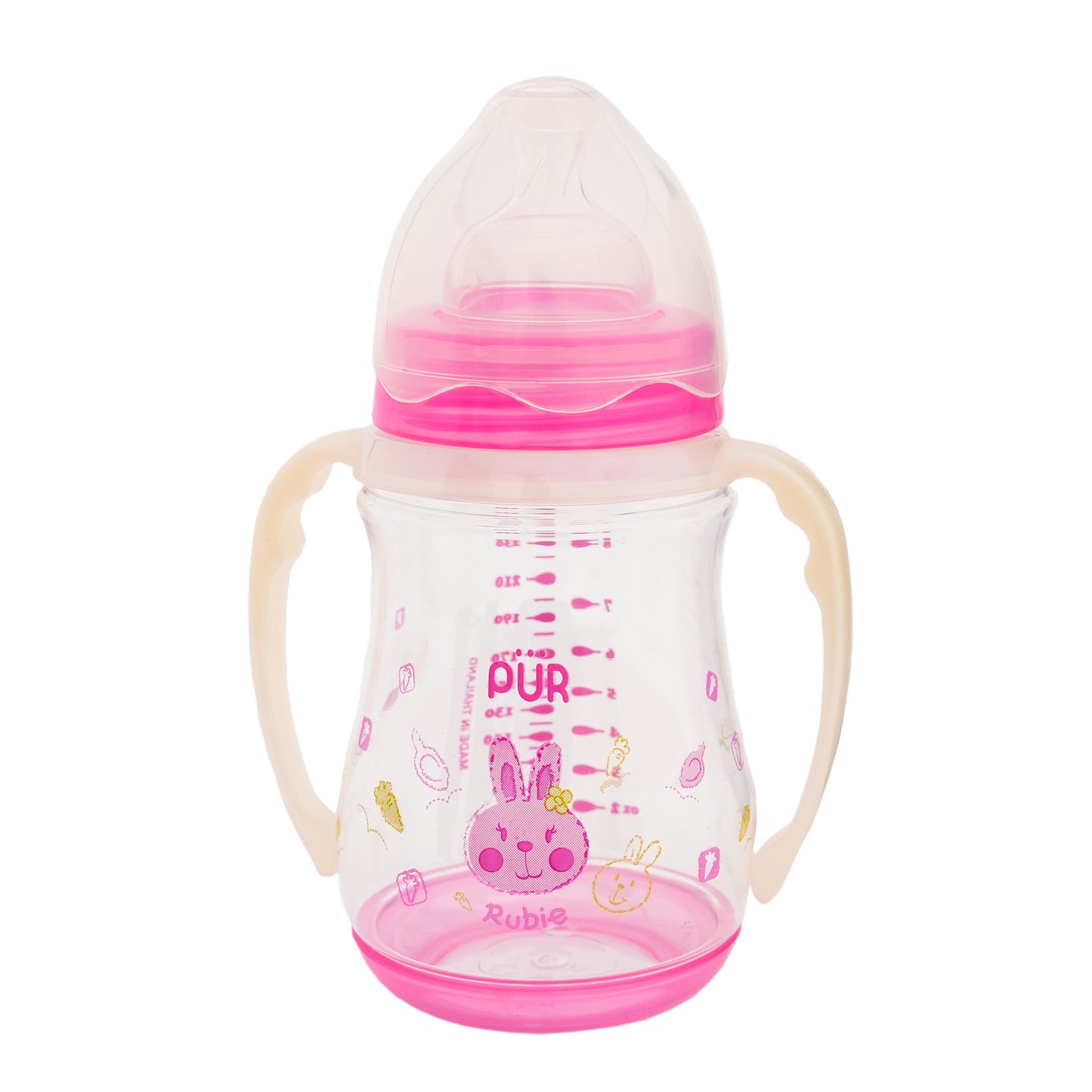 Pur feeding Bottle with Handle 9 oz/250ml (3-6 Months)