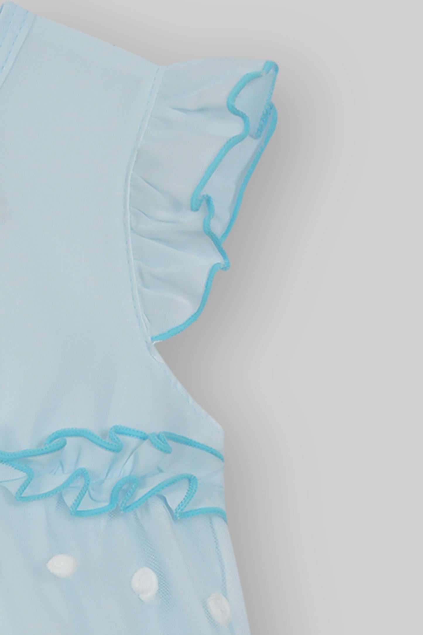 Cotton Frock & Nicker Set (Light Blue)