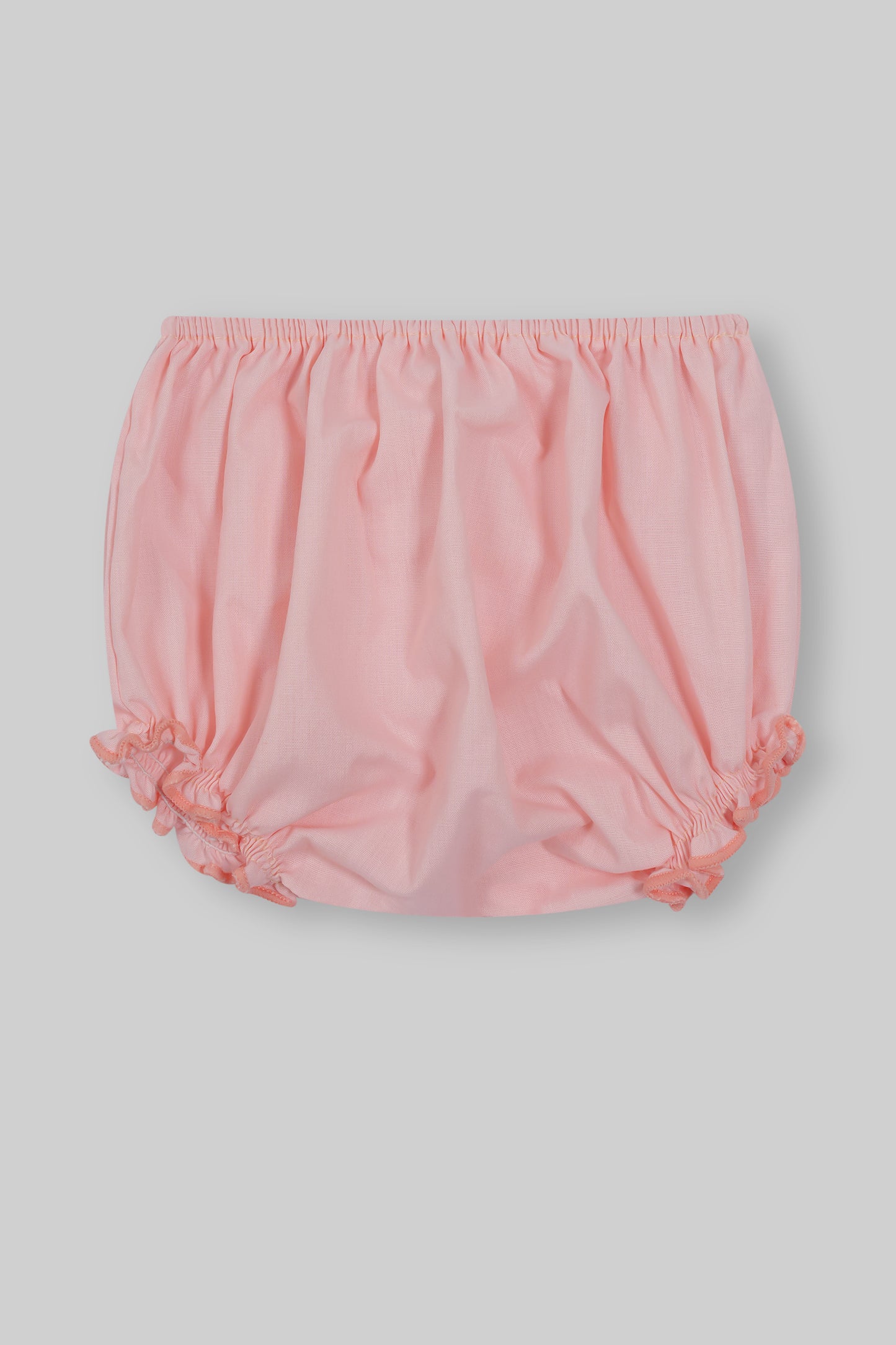 Cotton Frock & Nicker Set (Peach)