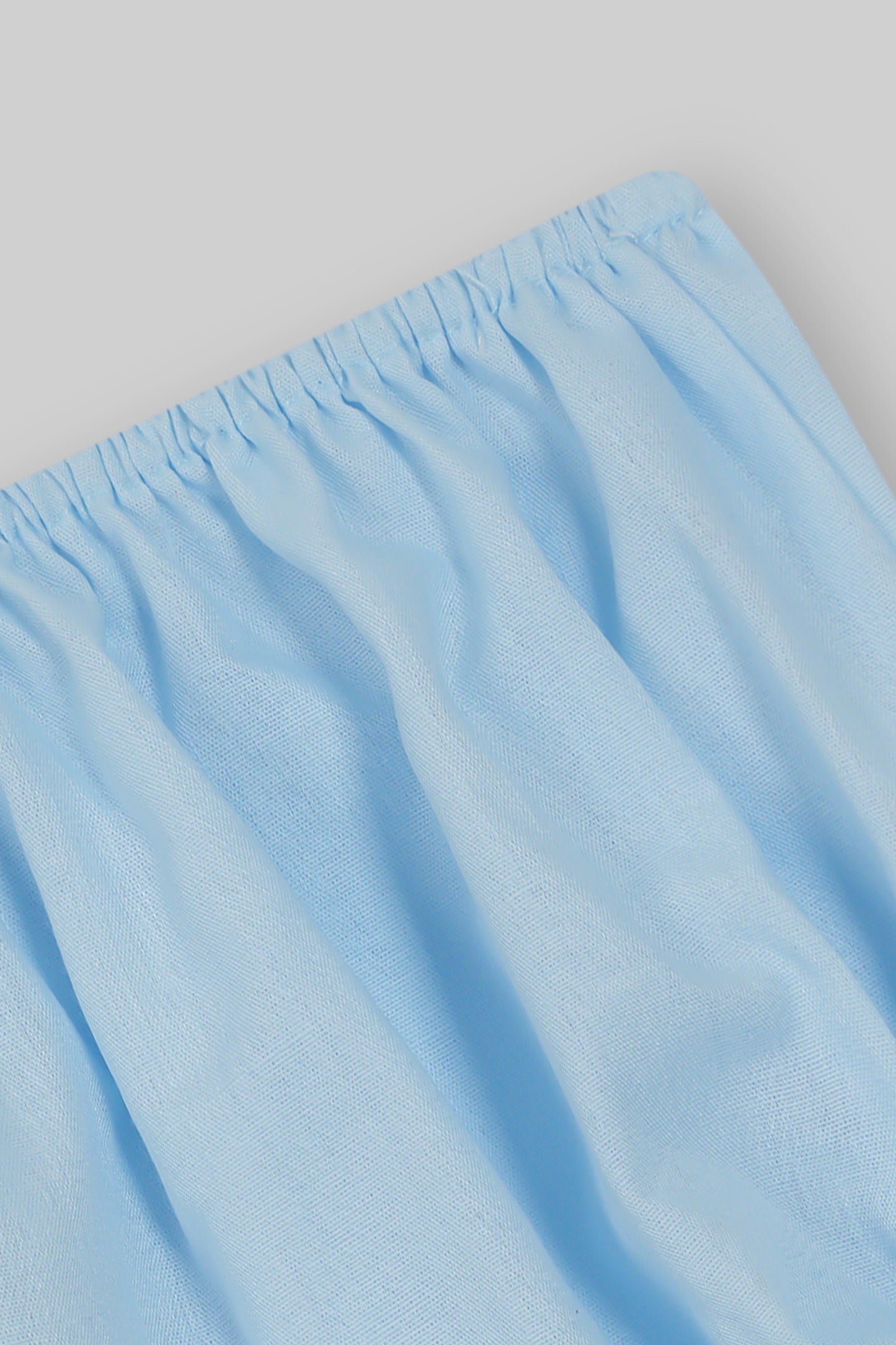 Cotton Frock & Nicker Set (Light Blue)