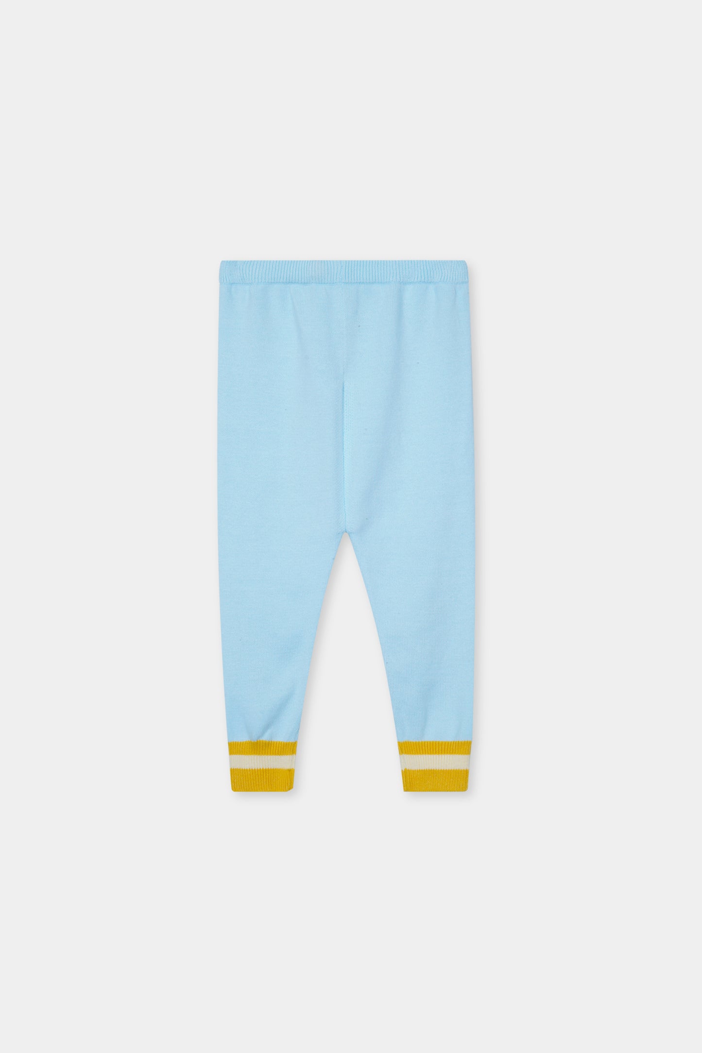 Off White & Sky Blue Sweater & Trouser Set
