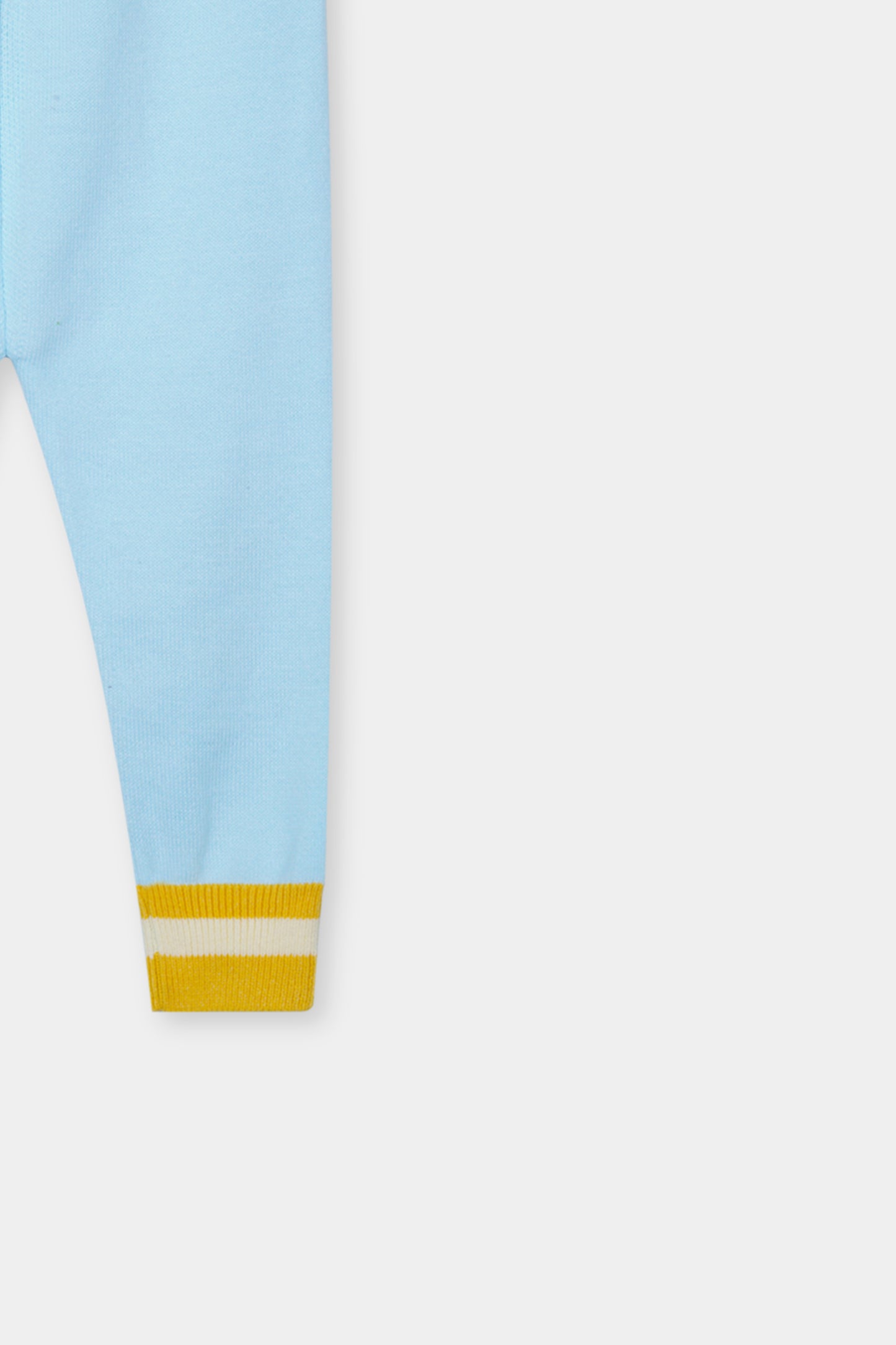 Off White & Sky Blue Sweater & Trouser Set