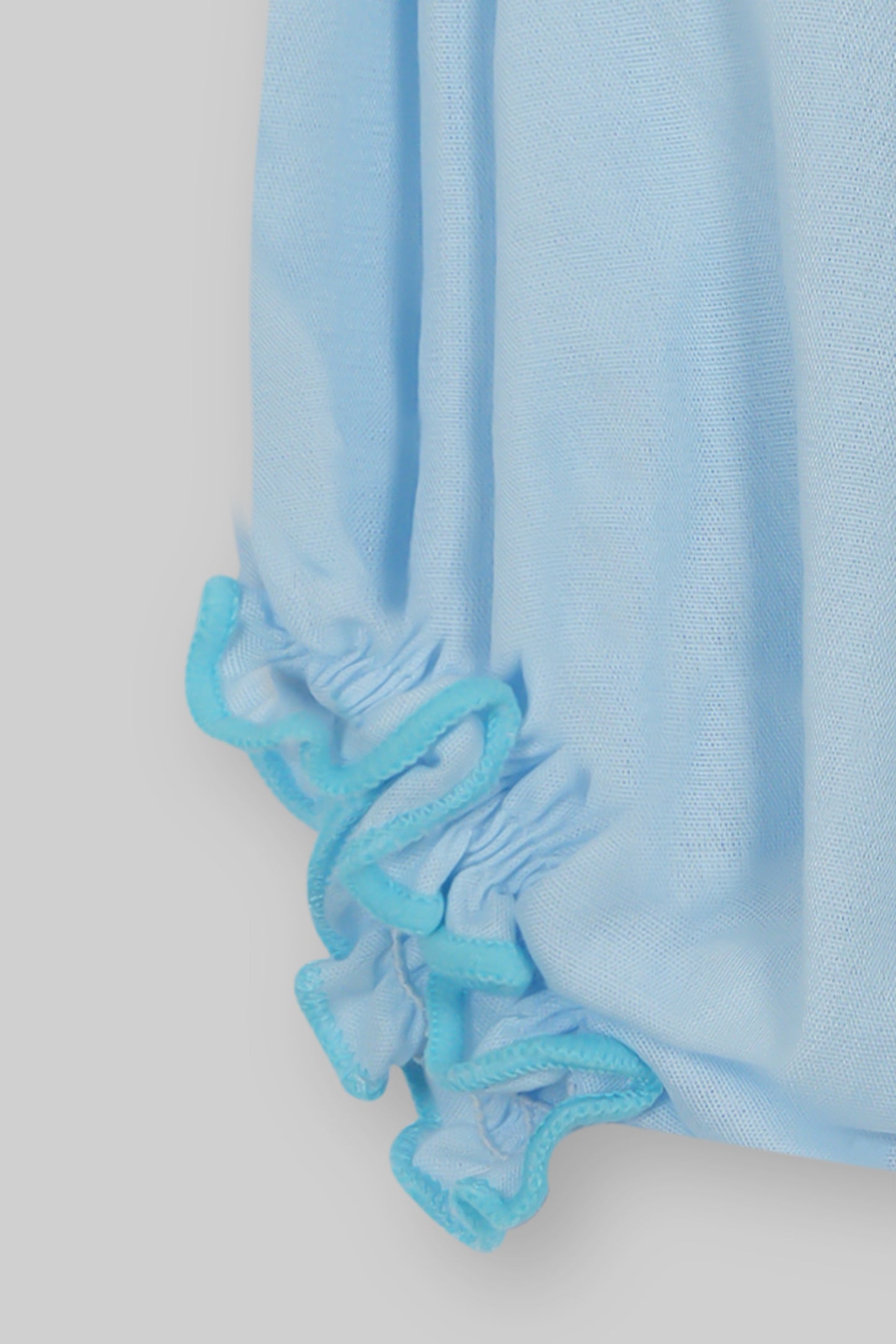 Cotton Frock & Nicker Set (Light Blue)