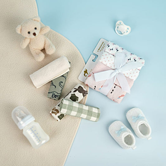 Imported Baby Wash Cloth / Face Towel (Pack of 4)