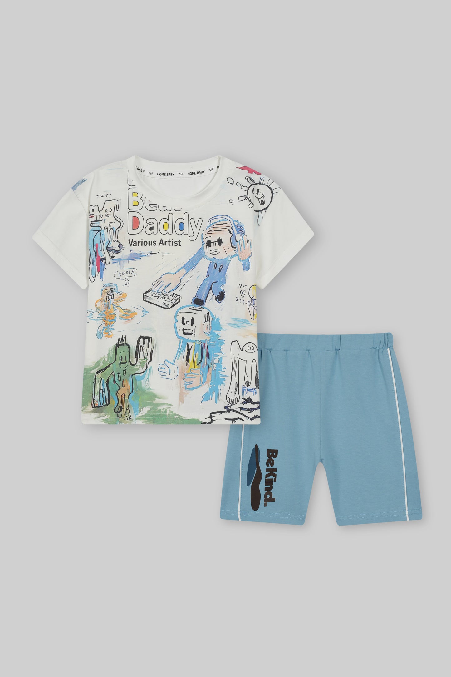 MAJESTIC GRAPHIC TEE WITH COTTON SHORTS