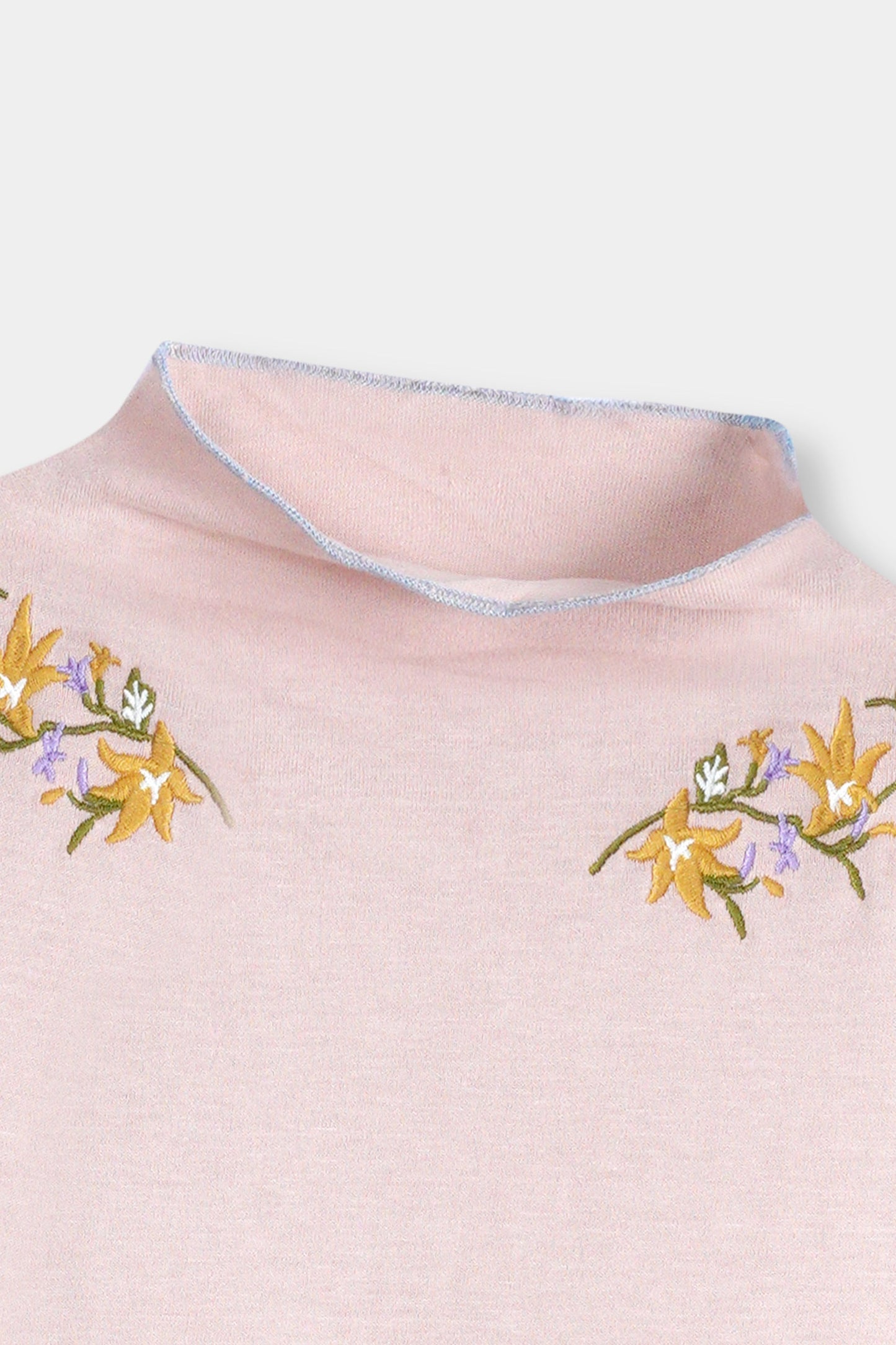 Girls Imported Soft Cotton Printed Long Sleeve T-Shirt With Frill Cuff