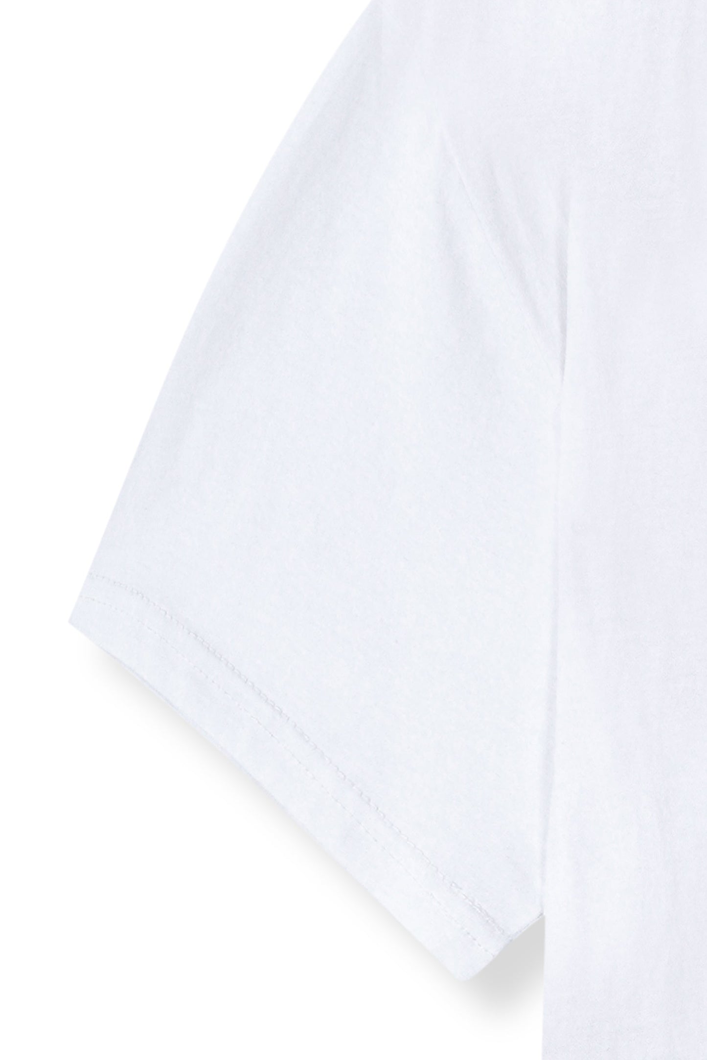 Boys Imported Printed White Drop Shoulder T-Shirt