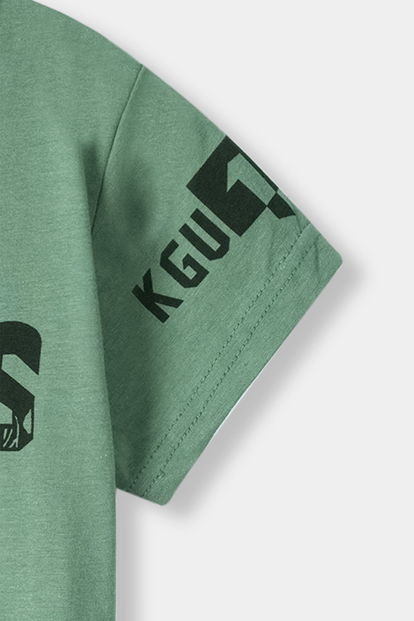Boys Imported Printed Light Green Short Sleeve Polo Shirt