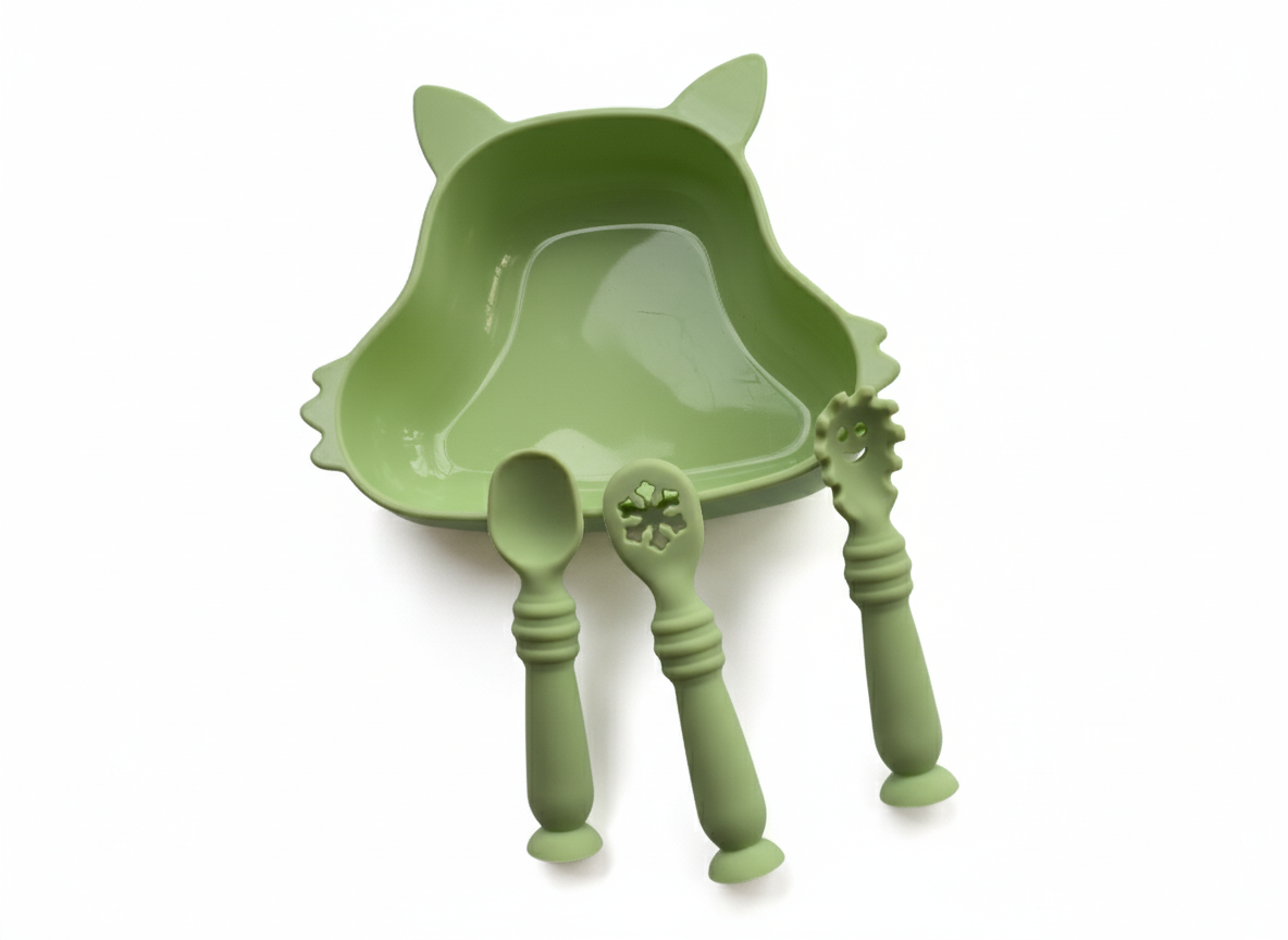 Imported BPA Free Silicon Feeding Bowl Set