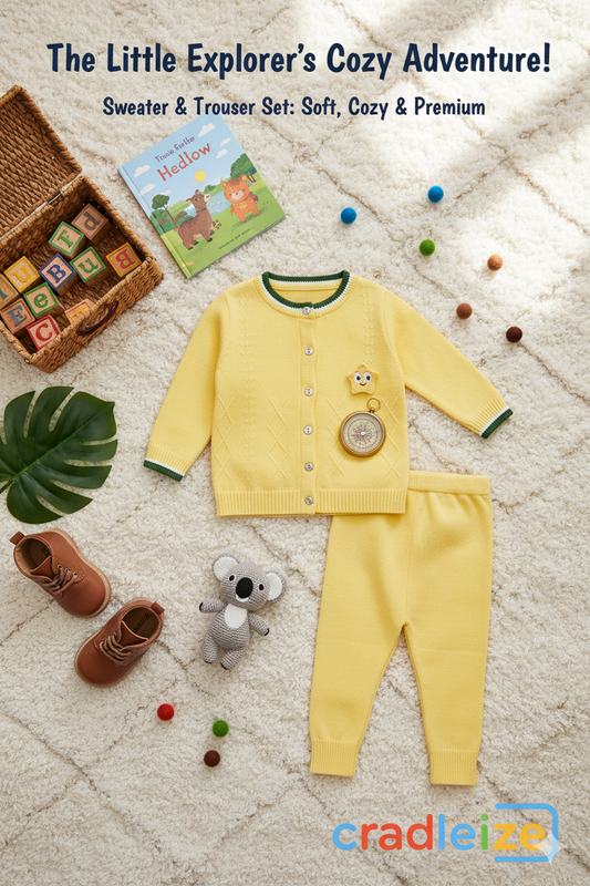 Yellow Sweater & Trouser Set