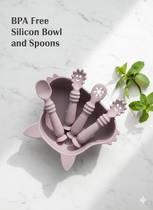 Imported BPA Free Silicon Feeding Bowl Set
