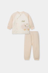 Velvet Pyjama & Jacket Off Peach Colour