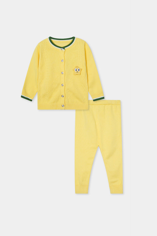 Yellow Sweater & Trouser Set