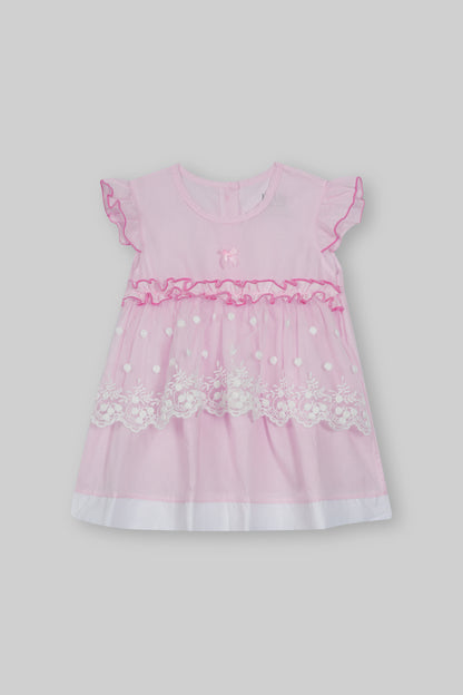 Cotton Frock & Nicker Set (Pink)