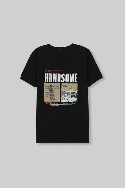 HANDSOME TEE WITH JEANS SHORTS