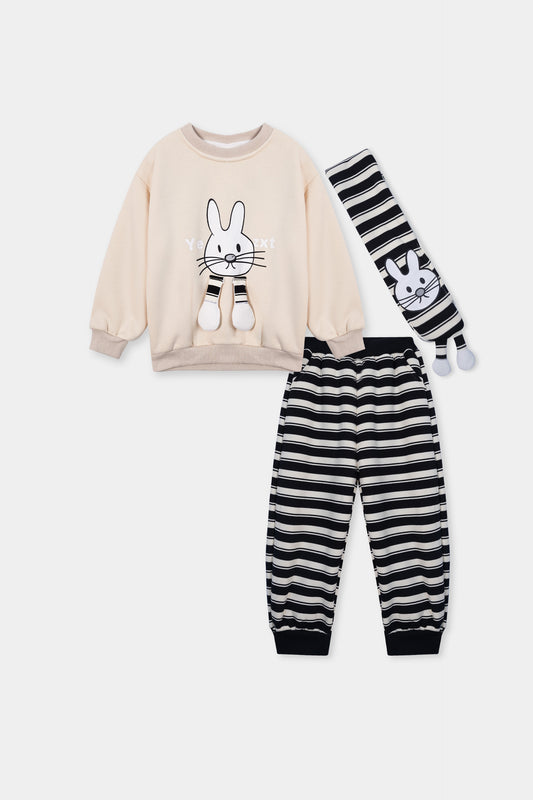 Terry Fleece sweat Shirt / Trouser and Sash Set