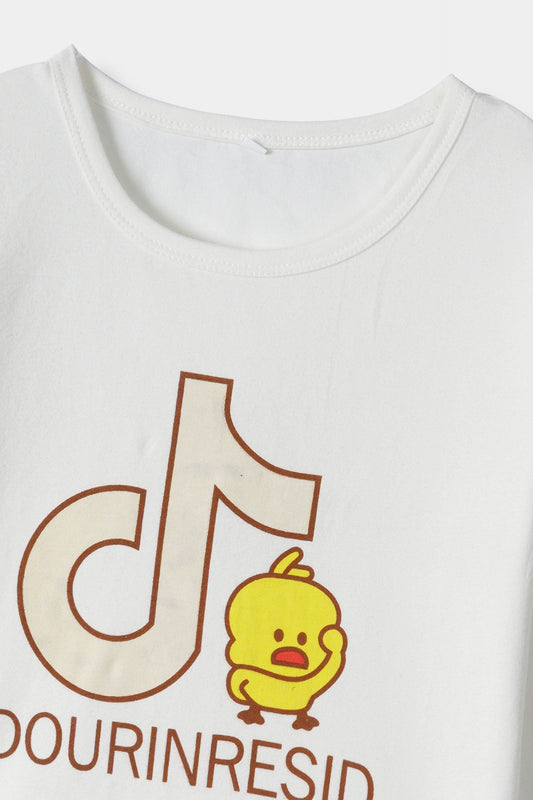 Girls Imported Soft Cotton Graphic Printed Long Sleeve T-Shirt