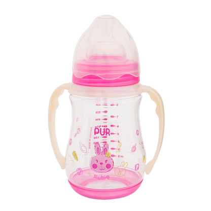 Pur feeding Bottle with Handle 9 oz/250ml (3-6 Months)