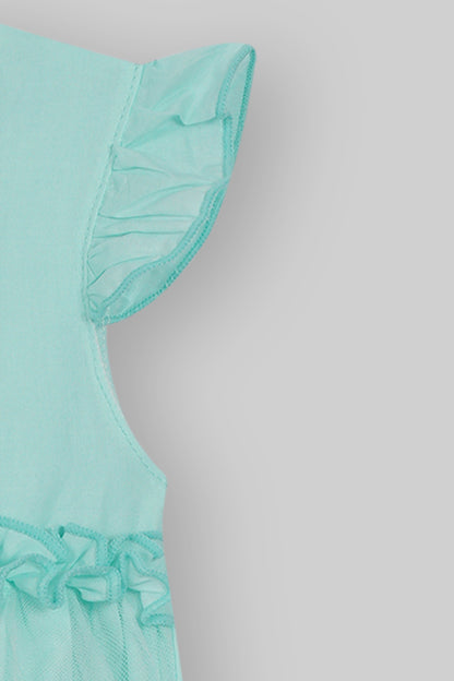 Cotton Frock & Nicker Set (Sea Green)