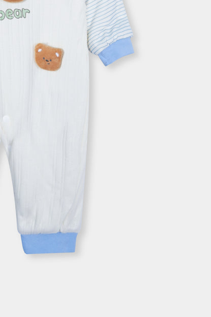 Cotton Velvet Romper with Polyester Filling Sky Blue Colour