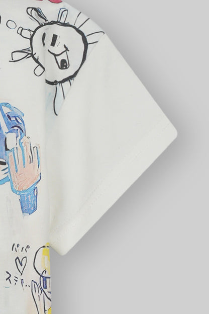 MAJESTIC GRAPHIC TEE WITH COTTON SHORTS
