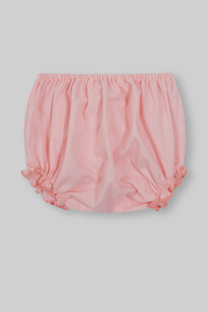 Cotton Frock & Nicker Set (Peach)
