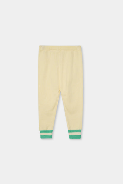 Cream & Green Sweater & Trouser Set