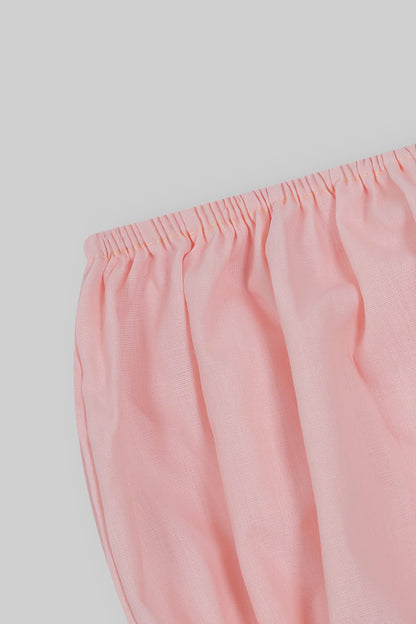 Cotton Frock & Nicker Set (Peach)