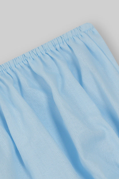 Cotton Frock & Nicker Set (Light Blue)