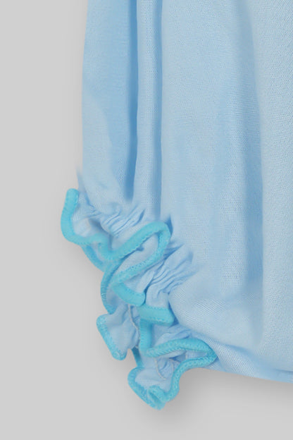 Cotton Frock & Nicker Set (Light Blue)