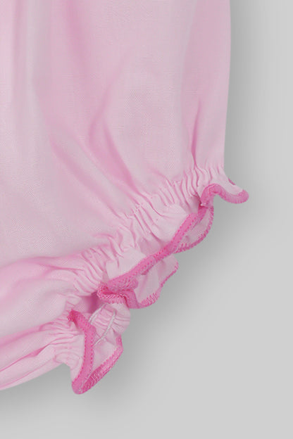 Cotton Frock & Nicker Set (Pink)