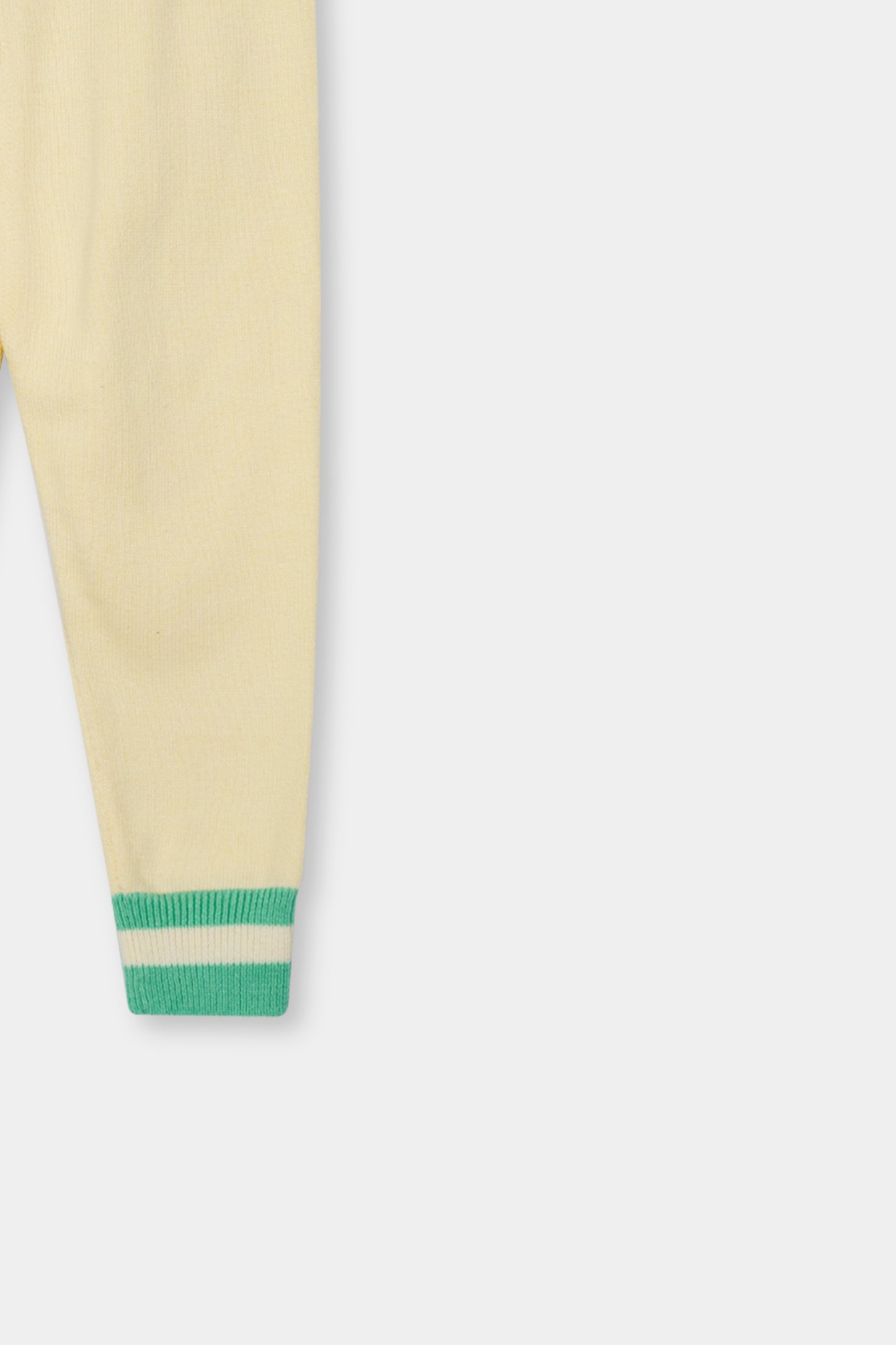 Cream & Green Sweater & Trouser Set