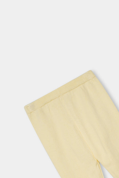 Cream & Green Sweater & Trouser Set