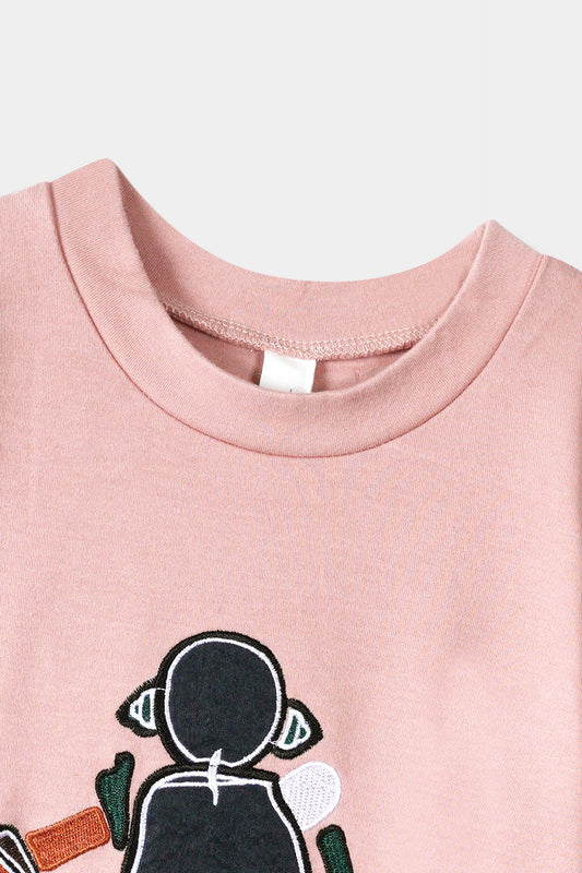 Girls Imported Soft Cotton Graphic Printed Long Sleeve T-Shirt