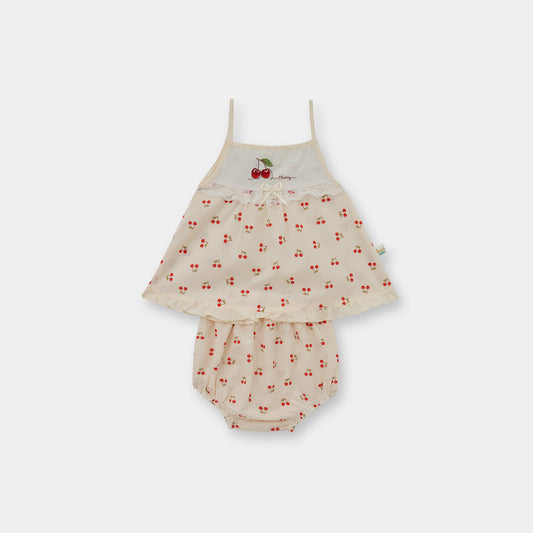 Cotton Frock and Nicker Set (White)