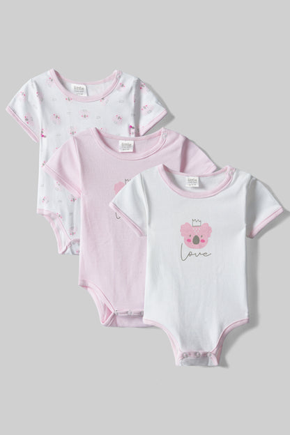 Onesie (3 Body Suits for Baby Girl)