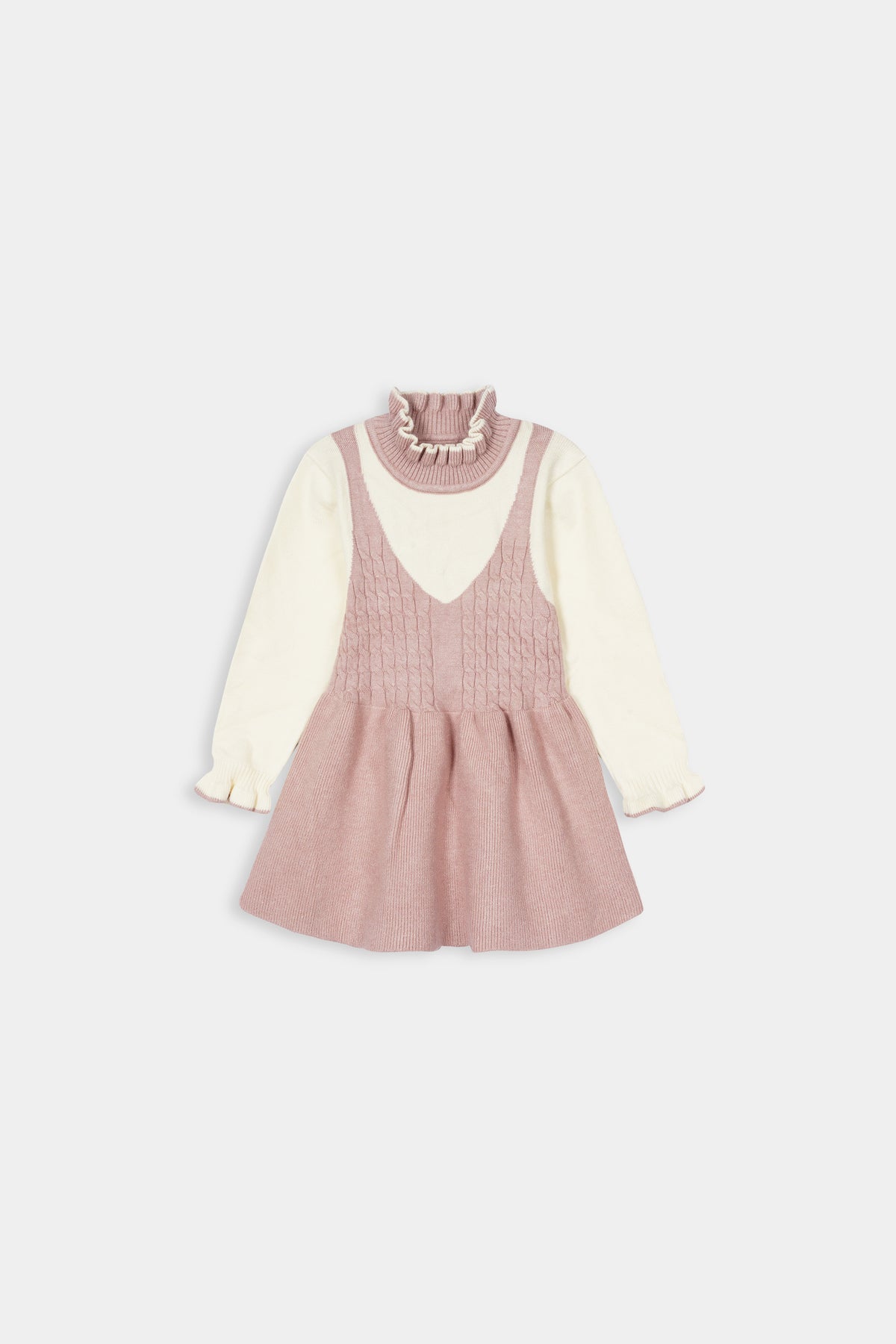 Woolen cardigan frock for baby girls