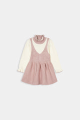 Woolen cardigan frock for baby girls