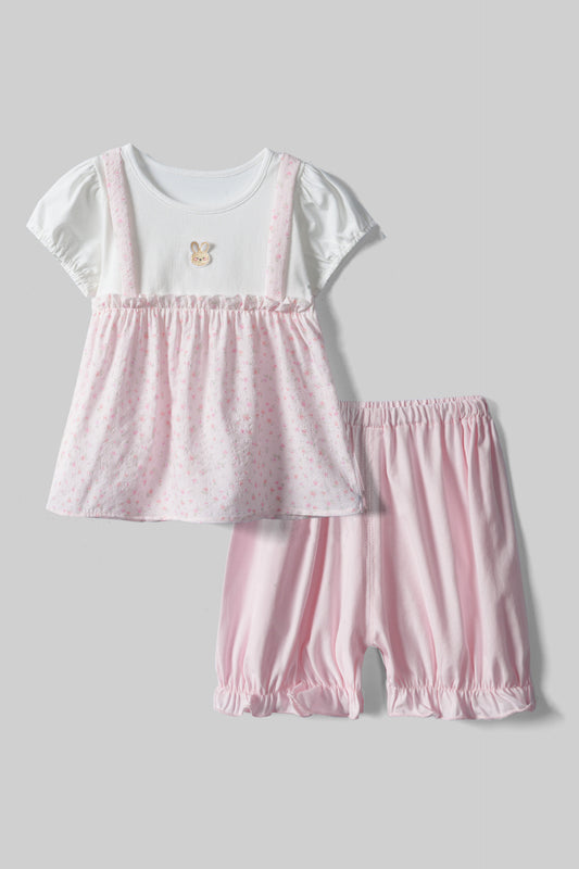 Pink Fantasy Frock & Short Set