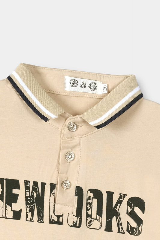Boys Imported Printed Skin Short Sleeve Polo Shirt