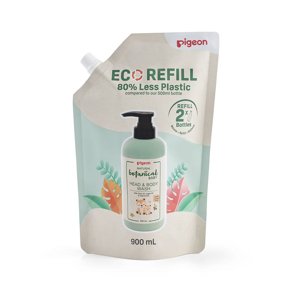 Pigeon Botanical Baby Head & Body Wash Refill 900ML