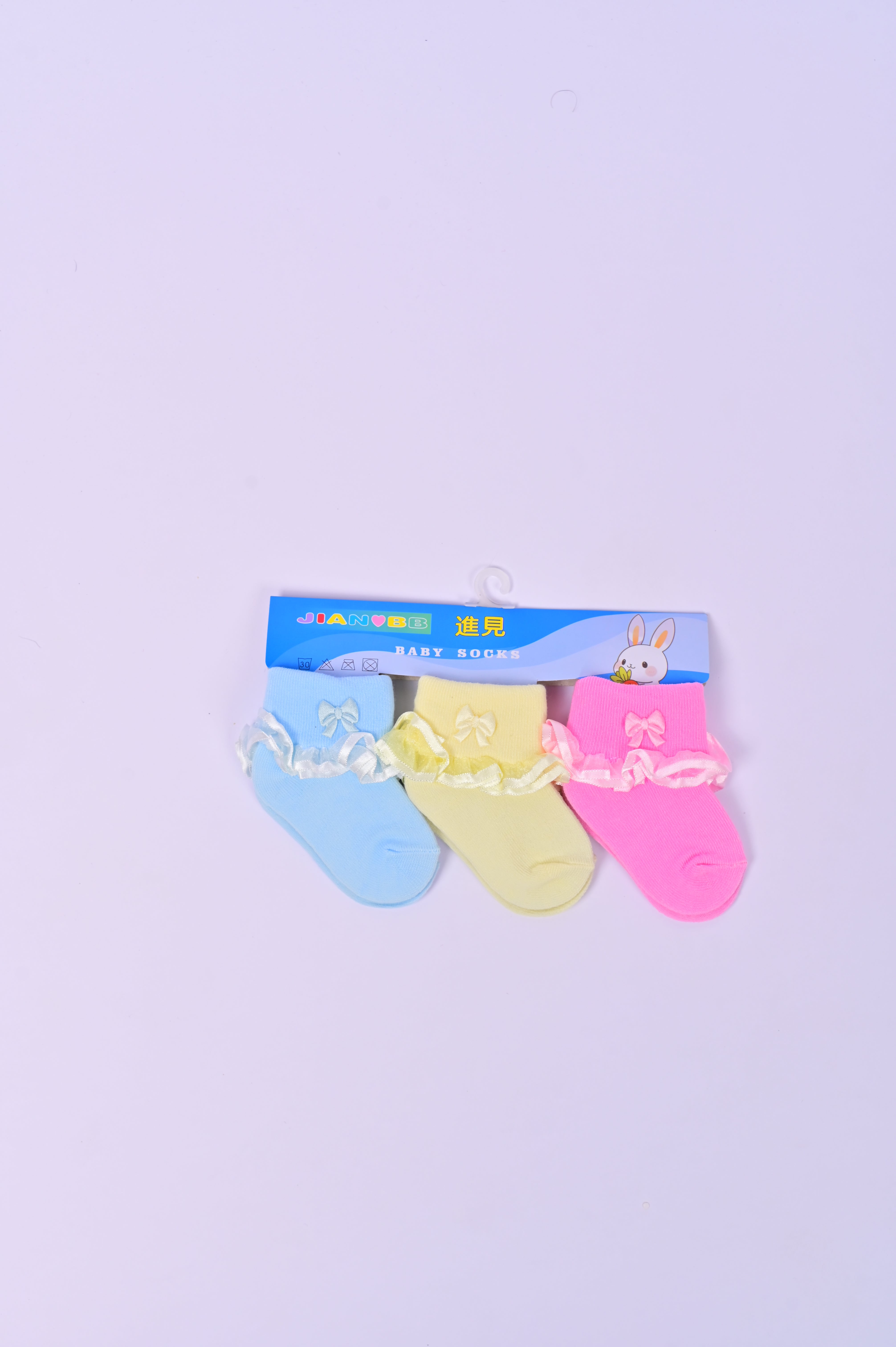 Imported Fancy Socks for Baby Girl, Set of 3 Pairs